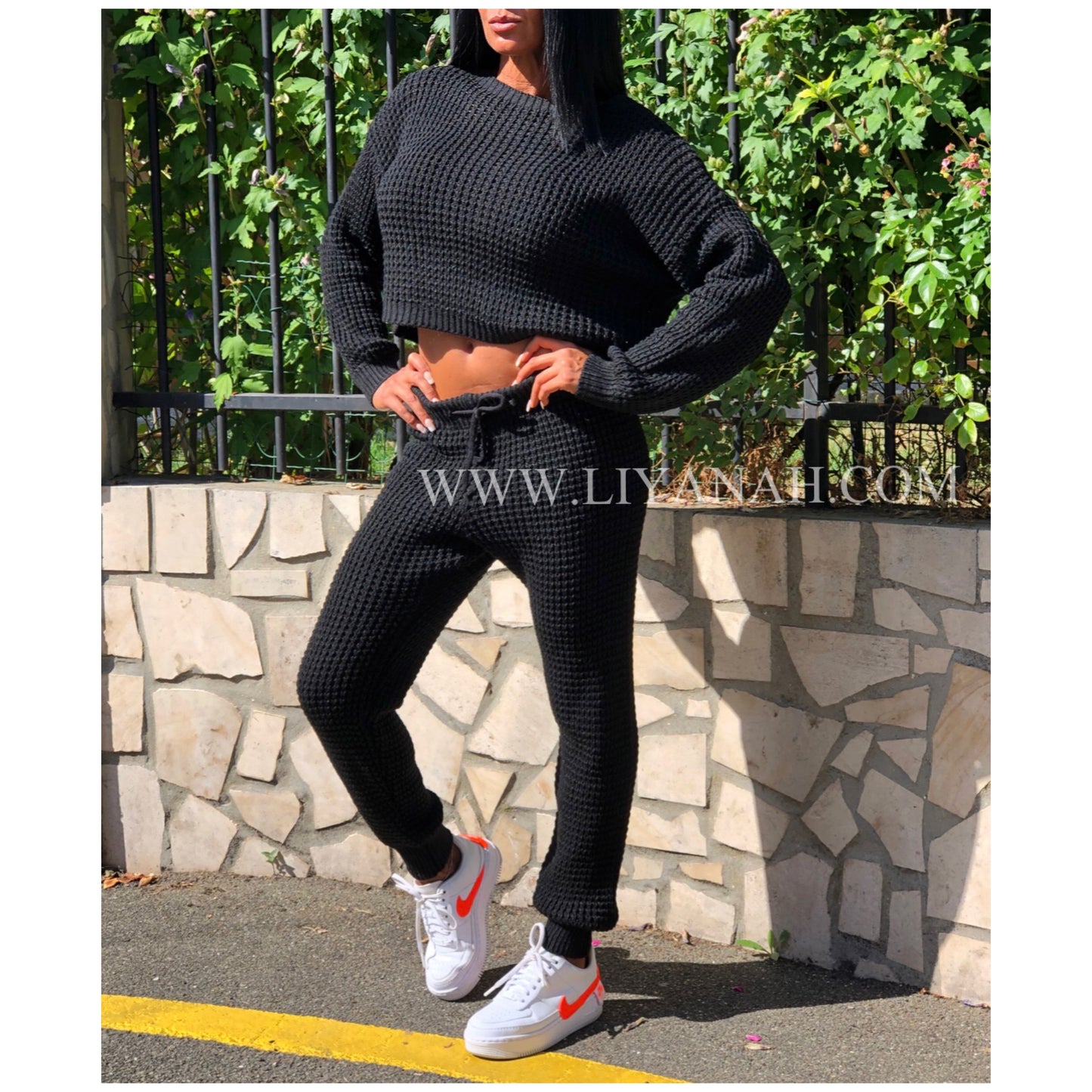 Ensemble Pull + Pantalon Modèle OLIVIA NOIR