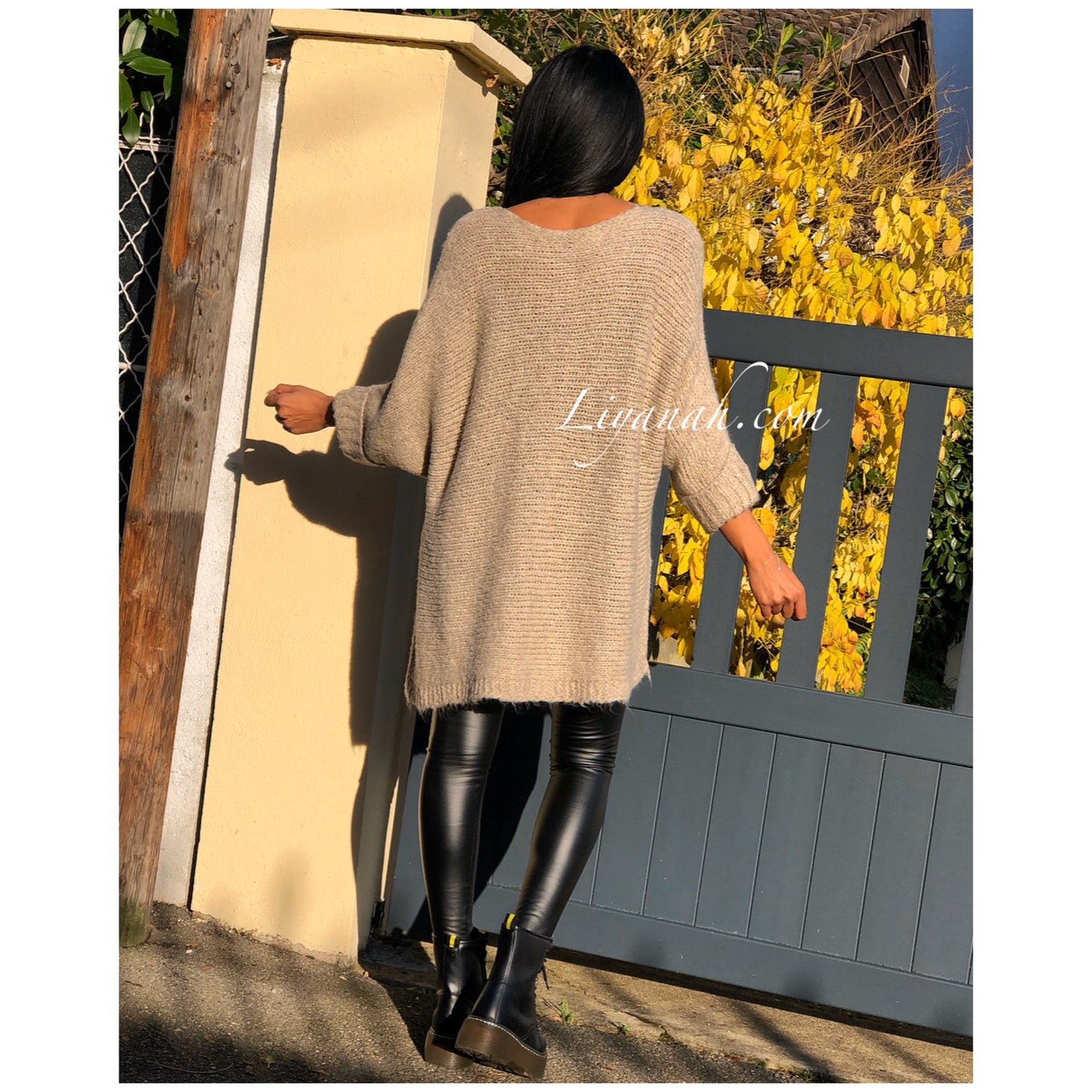 Pull Modèle BRAHA NOIR, BEIGE CLAIR ou BEIGE FONCÉ