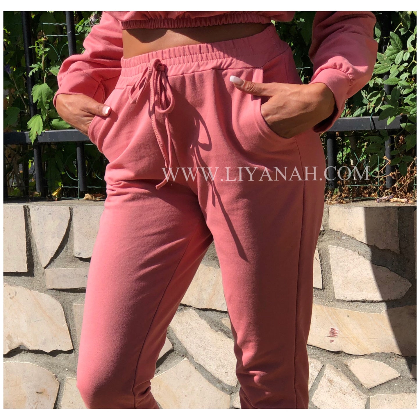 Ensemble Pull + Pantalon Modèle LOVA ROSE BRIQUE