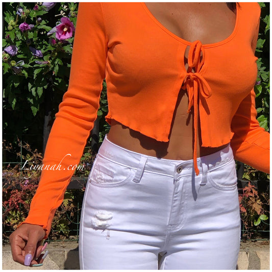 Crop Top Modèle AREKA ORANGE