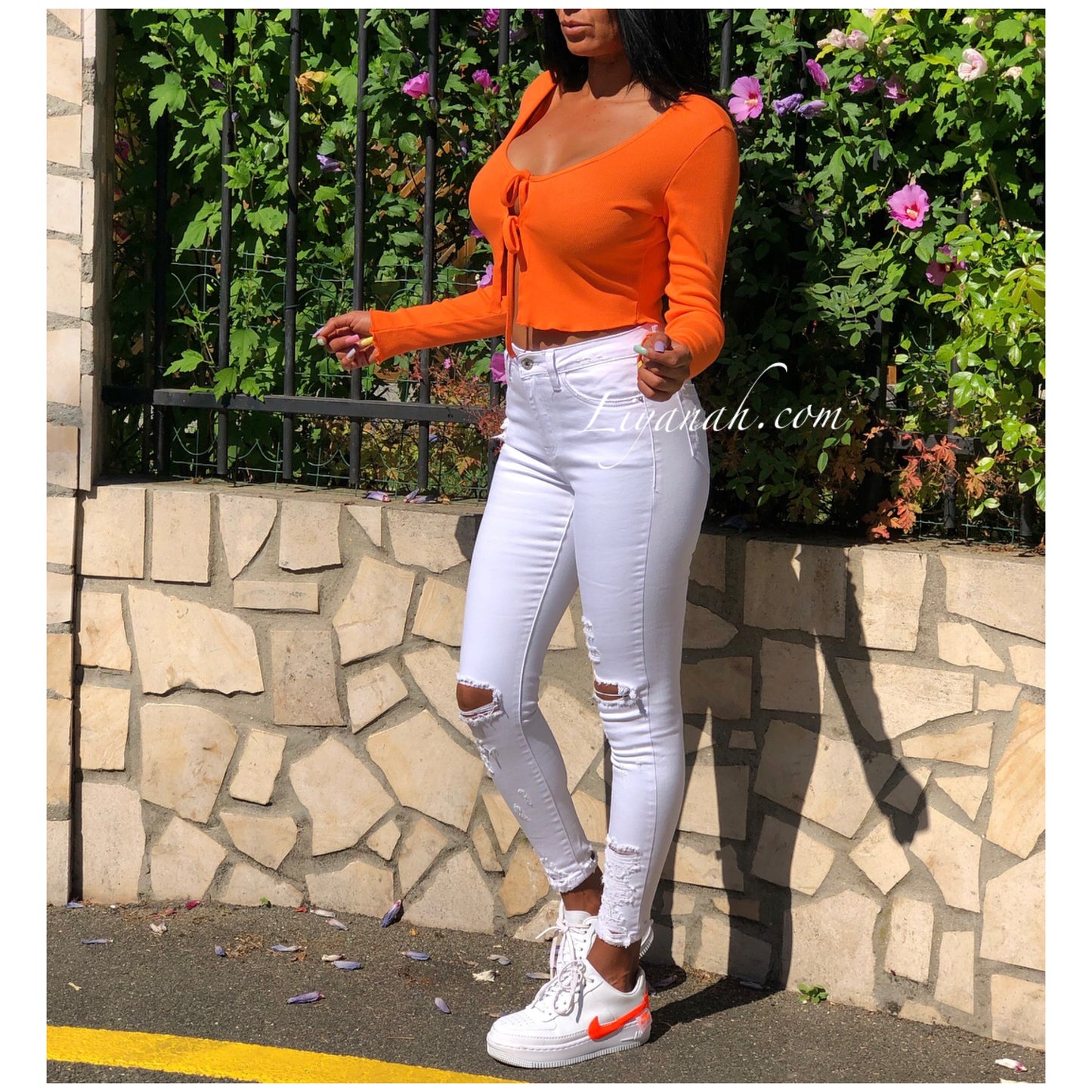 Crop Top Modèle AREKA ORANGE