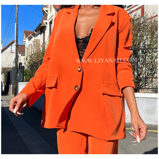 Tailleur LOOSE Modèle LANA ORANGE