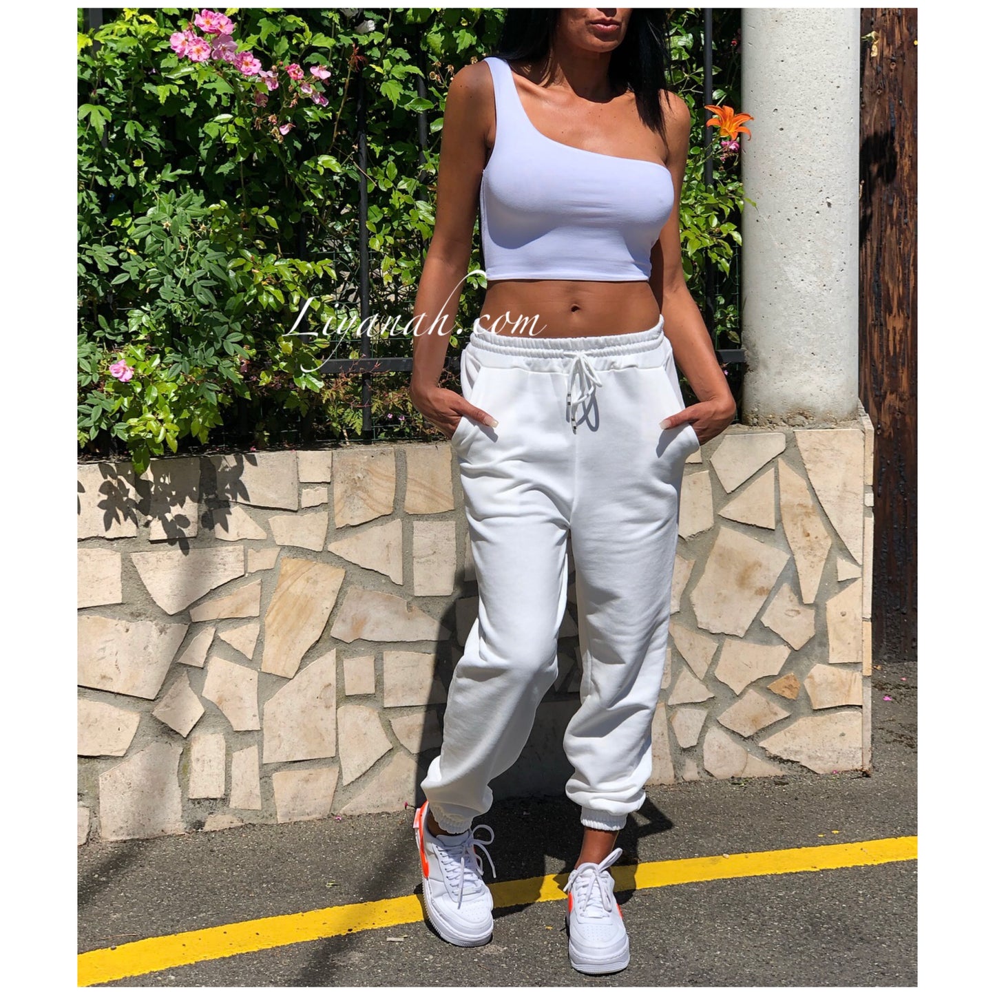 Crop top Modèle MYRISA BLANC