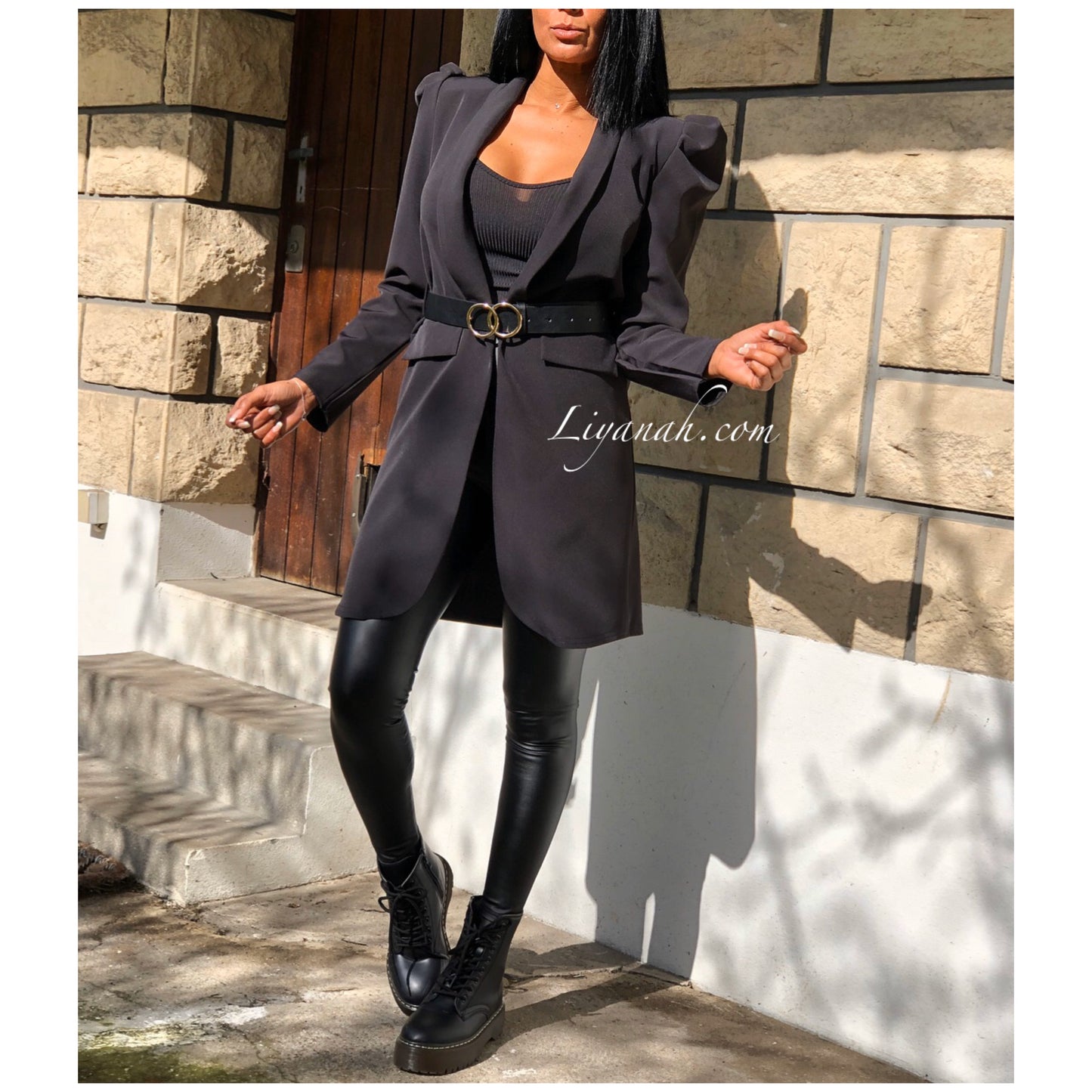 Veste Longue Modèle AZALEA NOIR