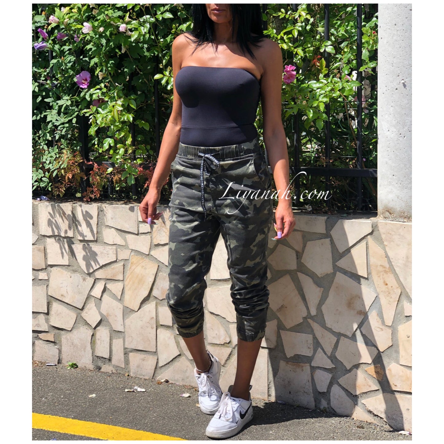 Jogger pant camouflage print Modèle MIYARA