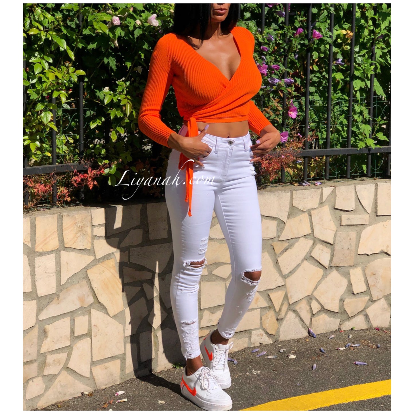 Cache-Coeur Cropped Modèle CHACHA ORANGE