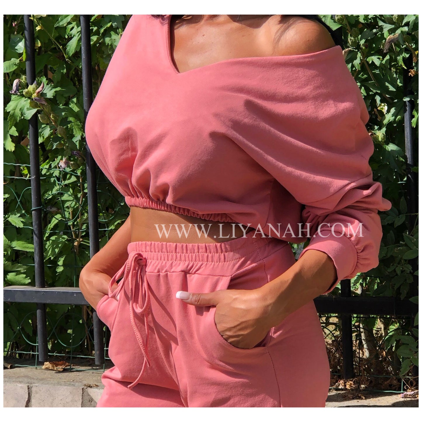 Ensemble Pull + Pantalon Modèle LOVA ROSE BRIQUE