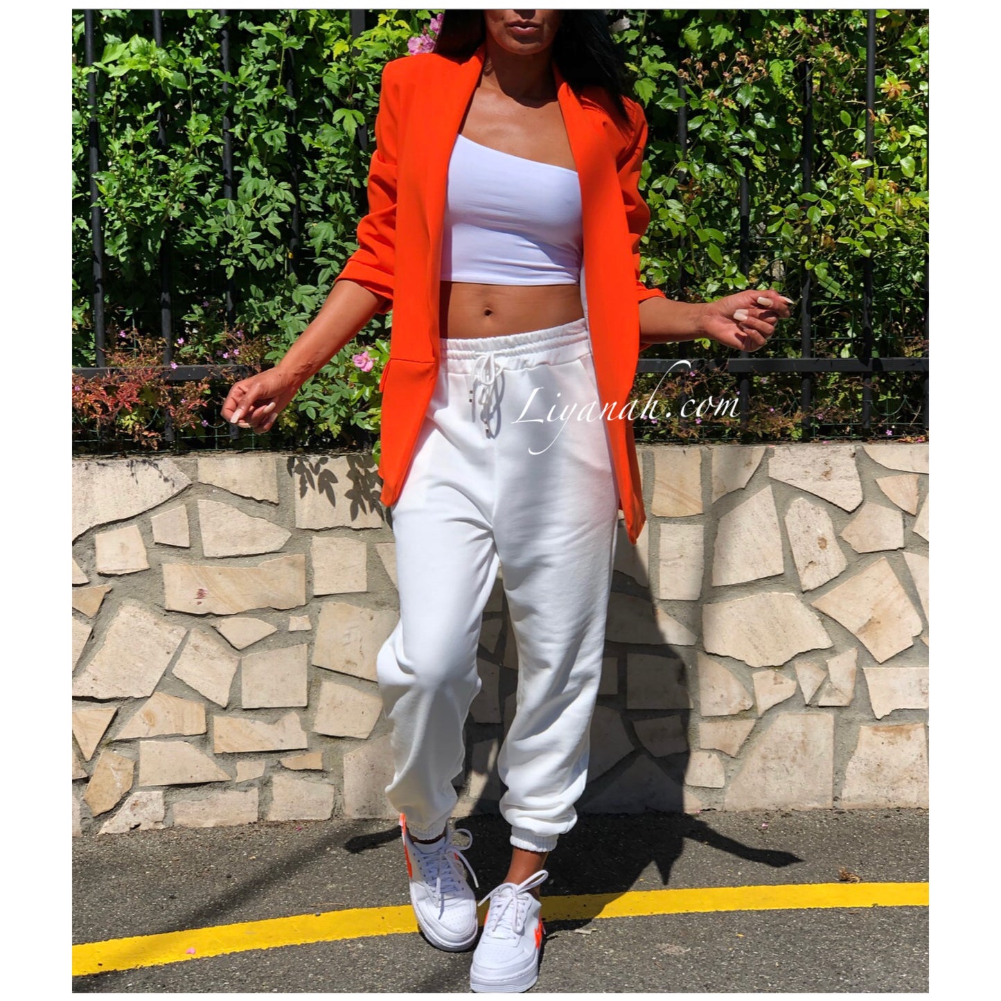 Crop top Modèle MYRISA BLANC