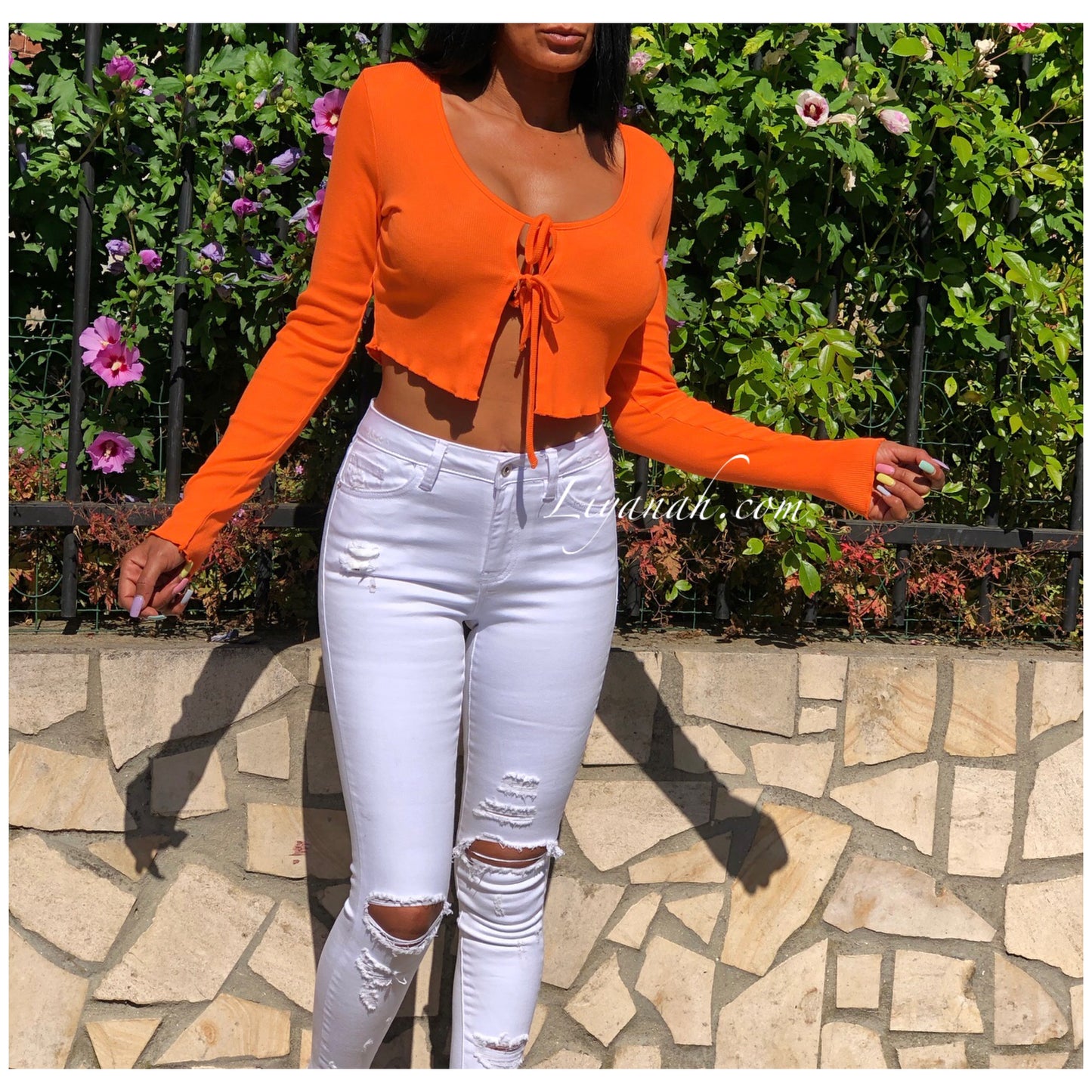 Crop Top Modèle AREKA ORANGE