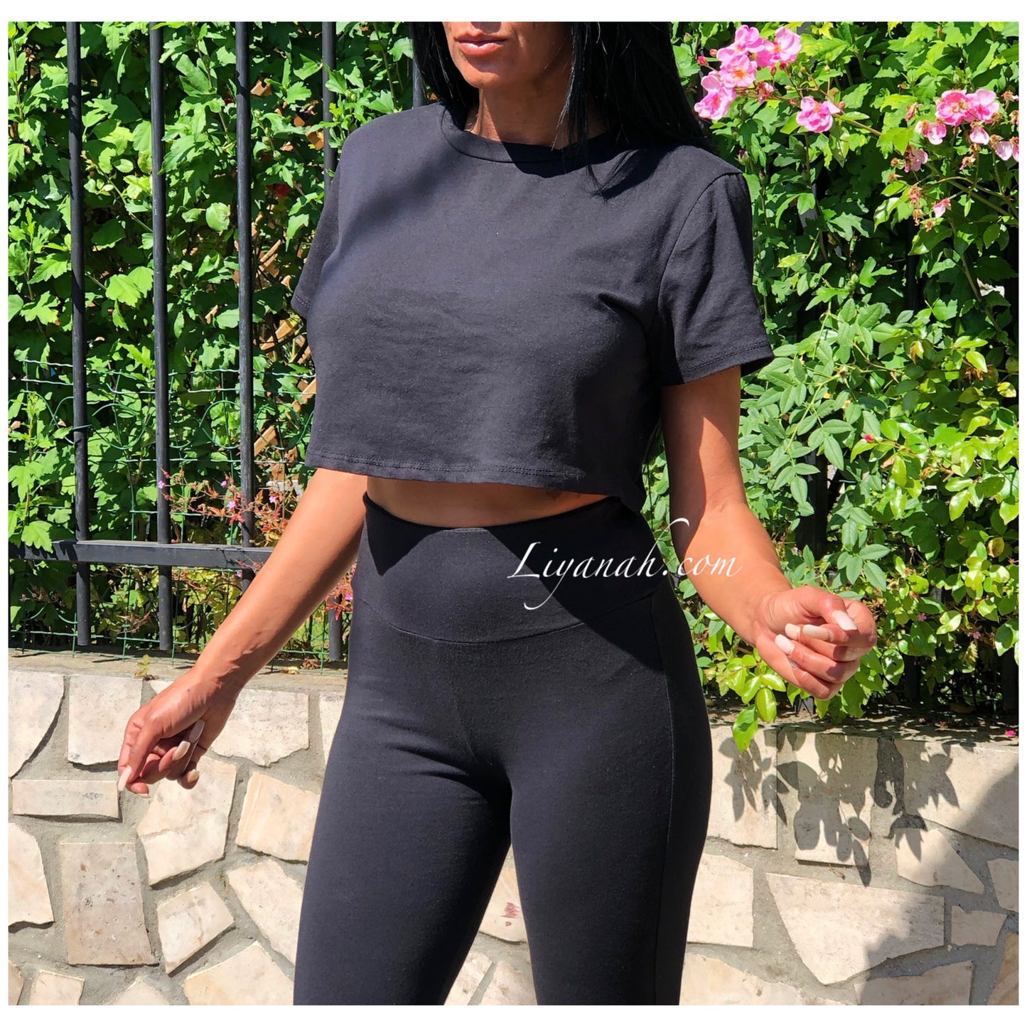 Ensemble Top + Legging Modèle GWEN NOIR