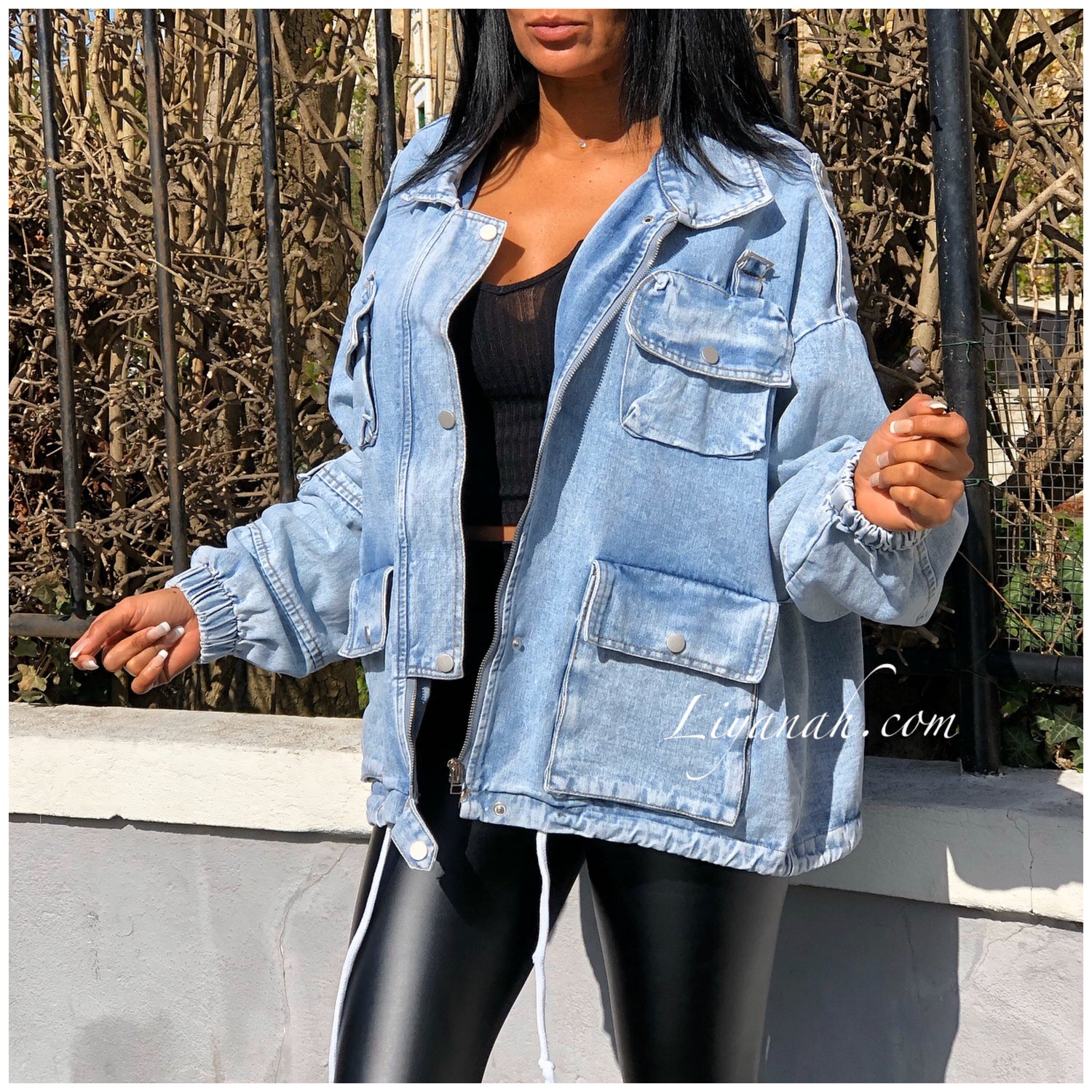 Veste en jean oversize hot sale