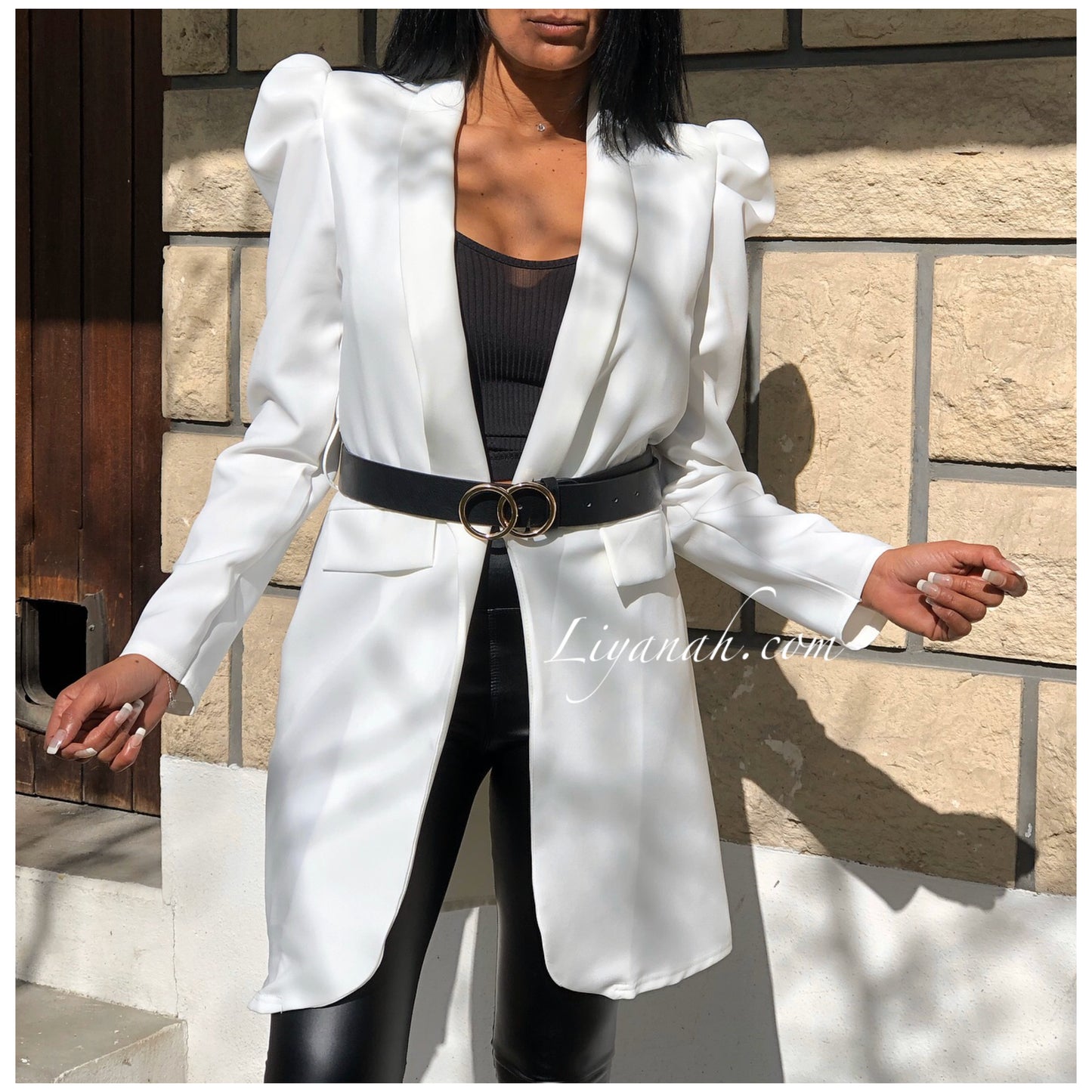 Veste Longue Modèle AZALEA BLANC