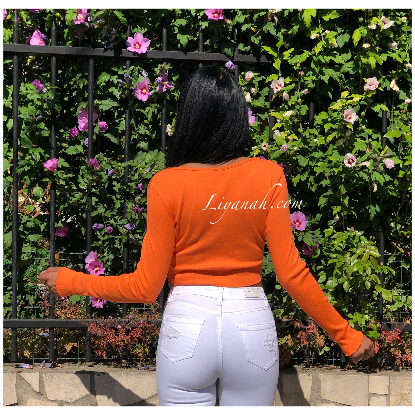 Crop Top Modèle AREKA ORANGE