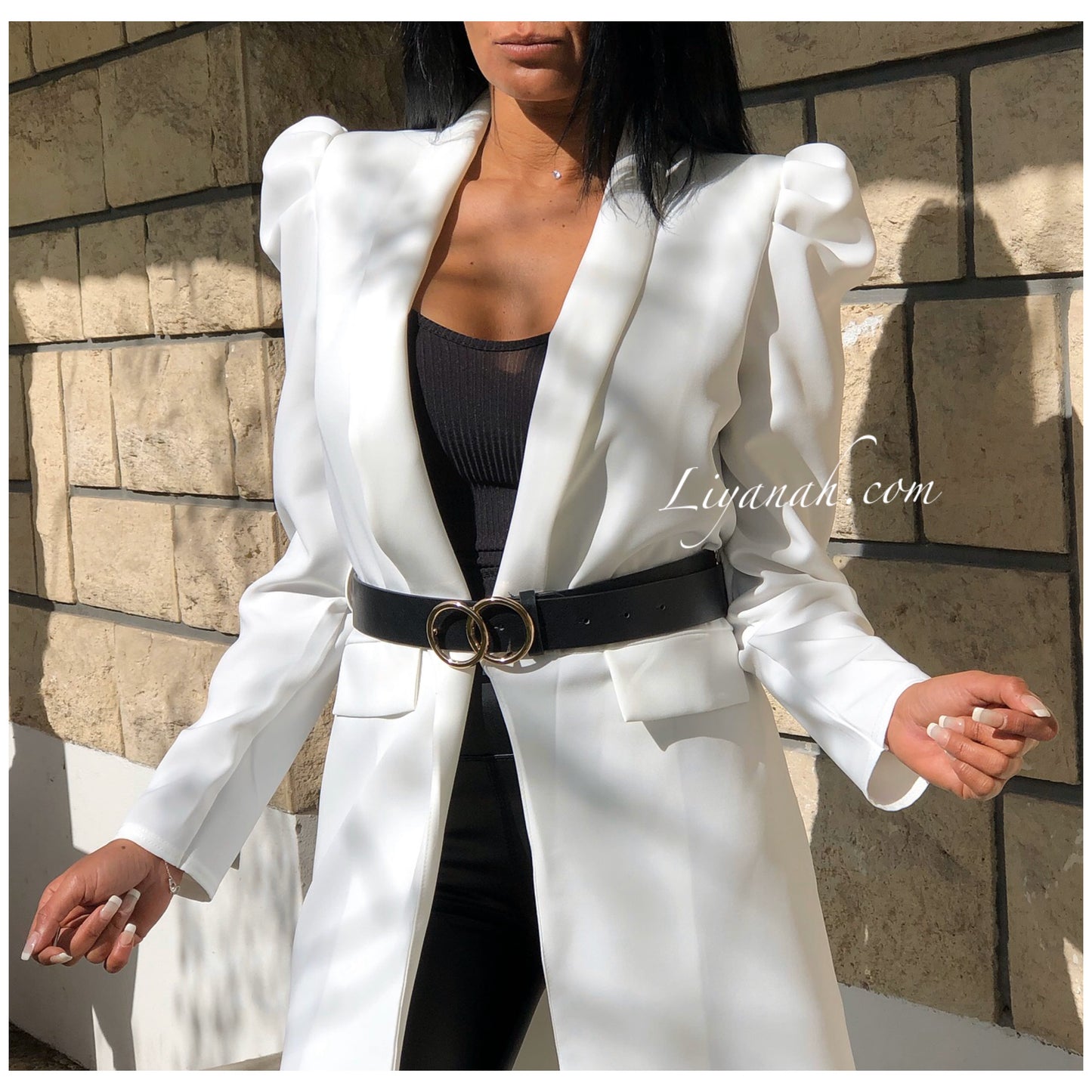 Veste Longue Modèle AZALEA BLANC