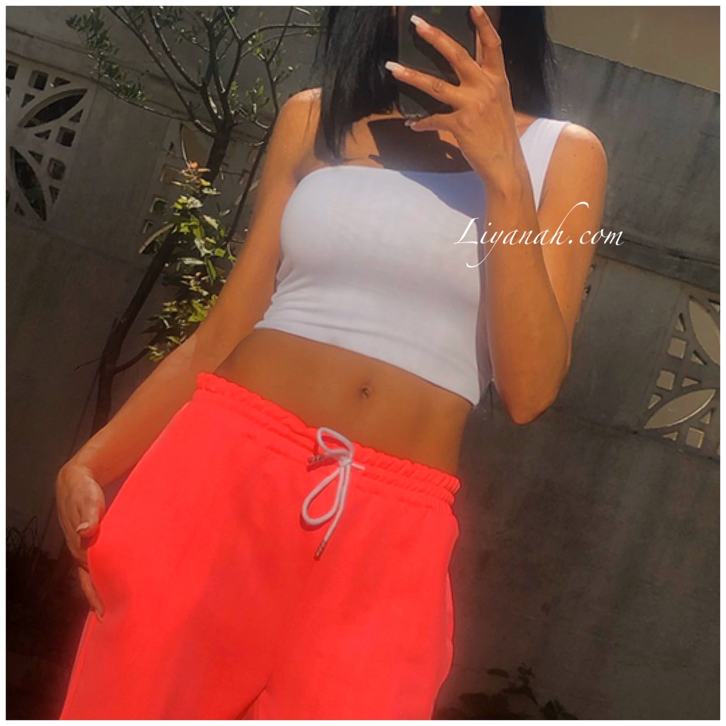 Crop top Modèle MYRISA BLANC