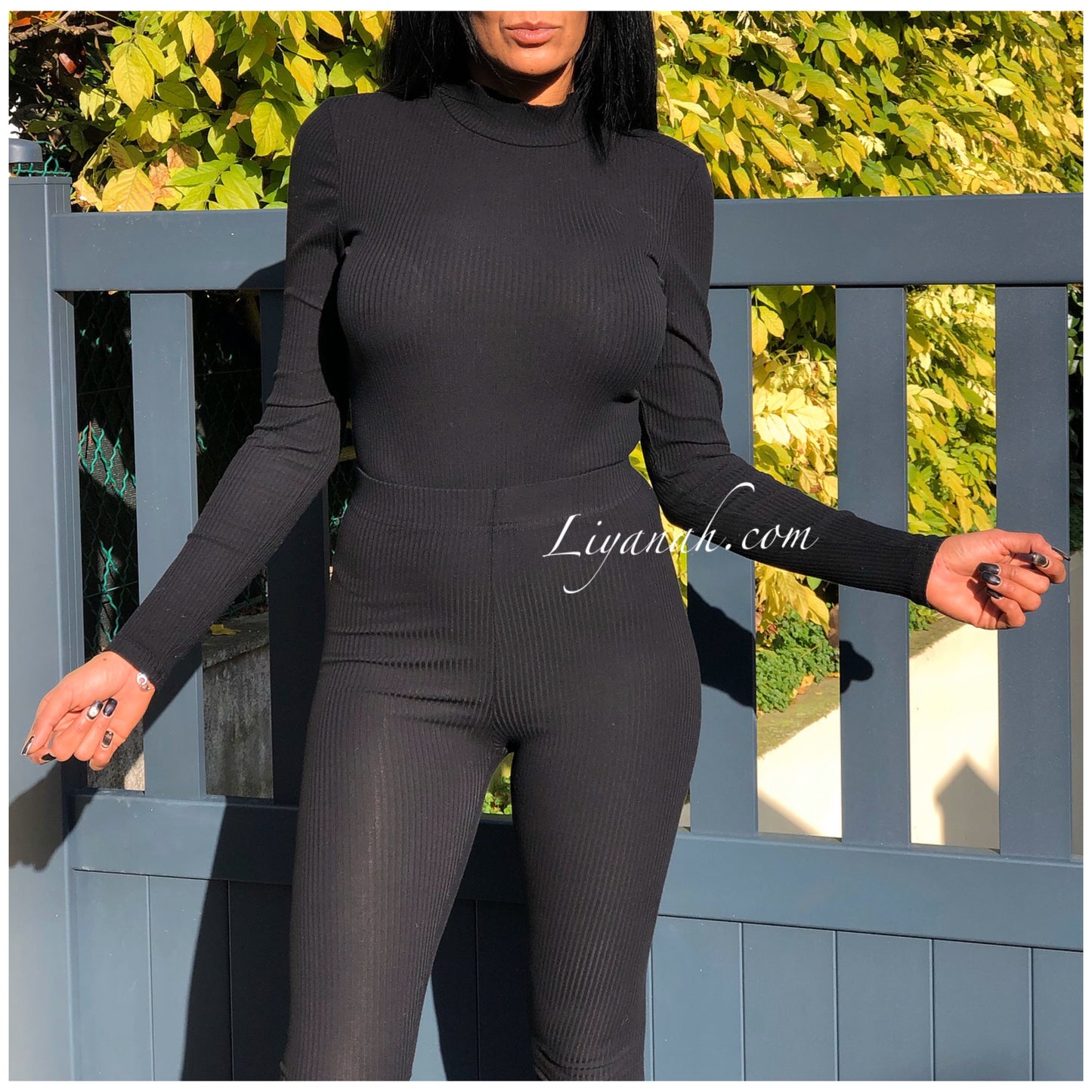 Legging Taille Haute Modèle MOANA NOIR