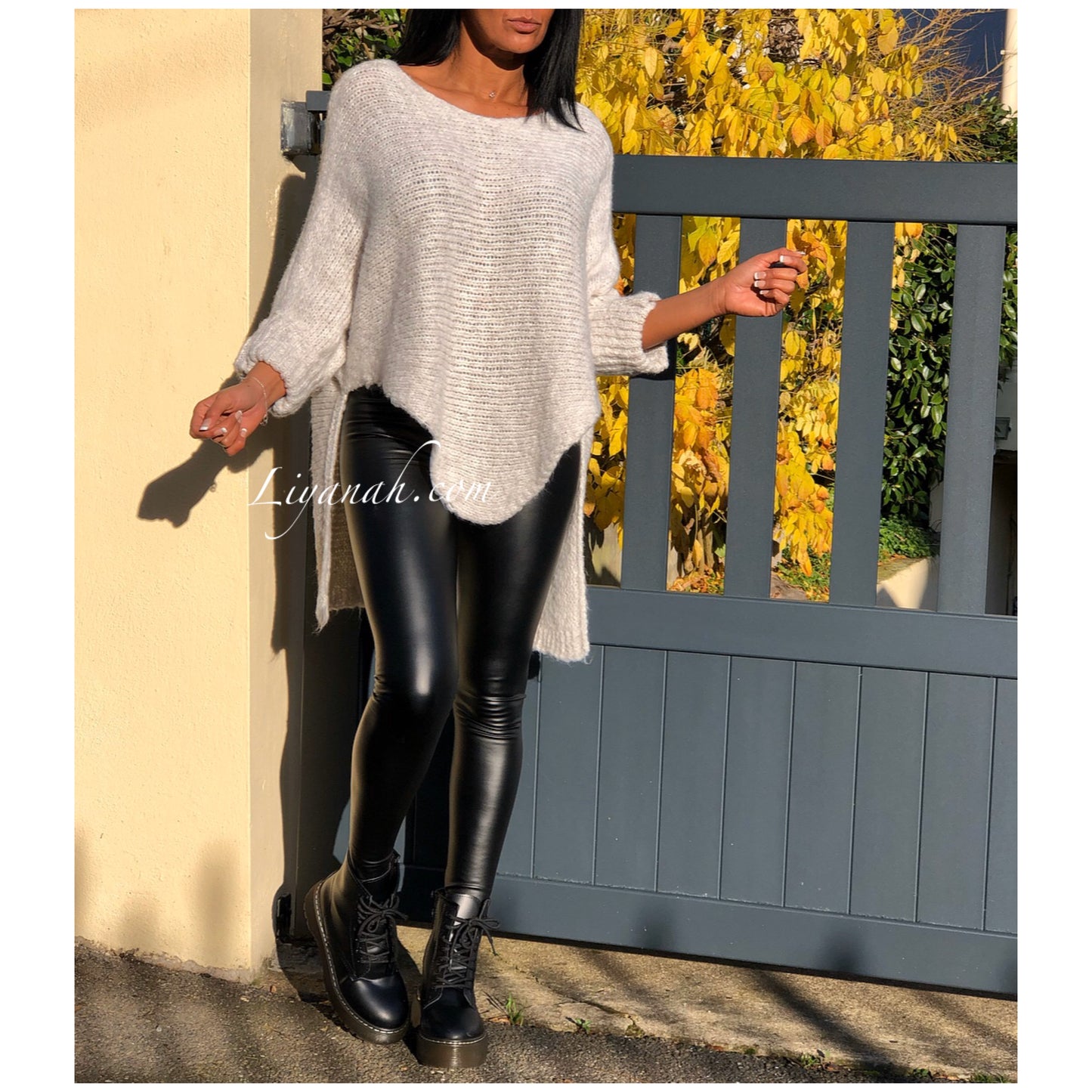 Pull Modèle BRAHA NOIR, BEIGE CLAIR ou BEIGE FONCÉ