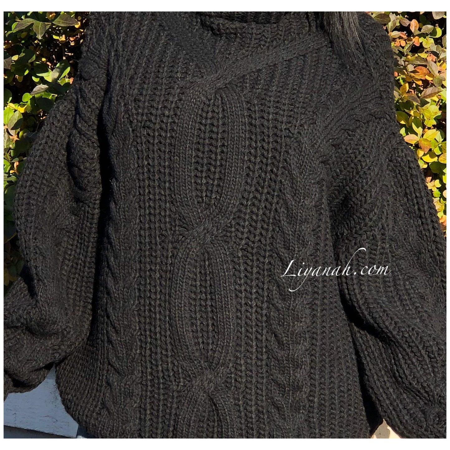 PULL MI-LONG Oversize Modèle ALLIEL Noir