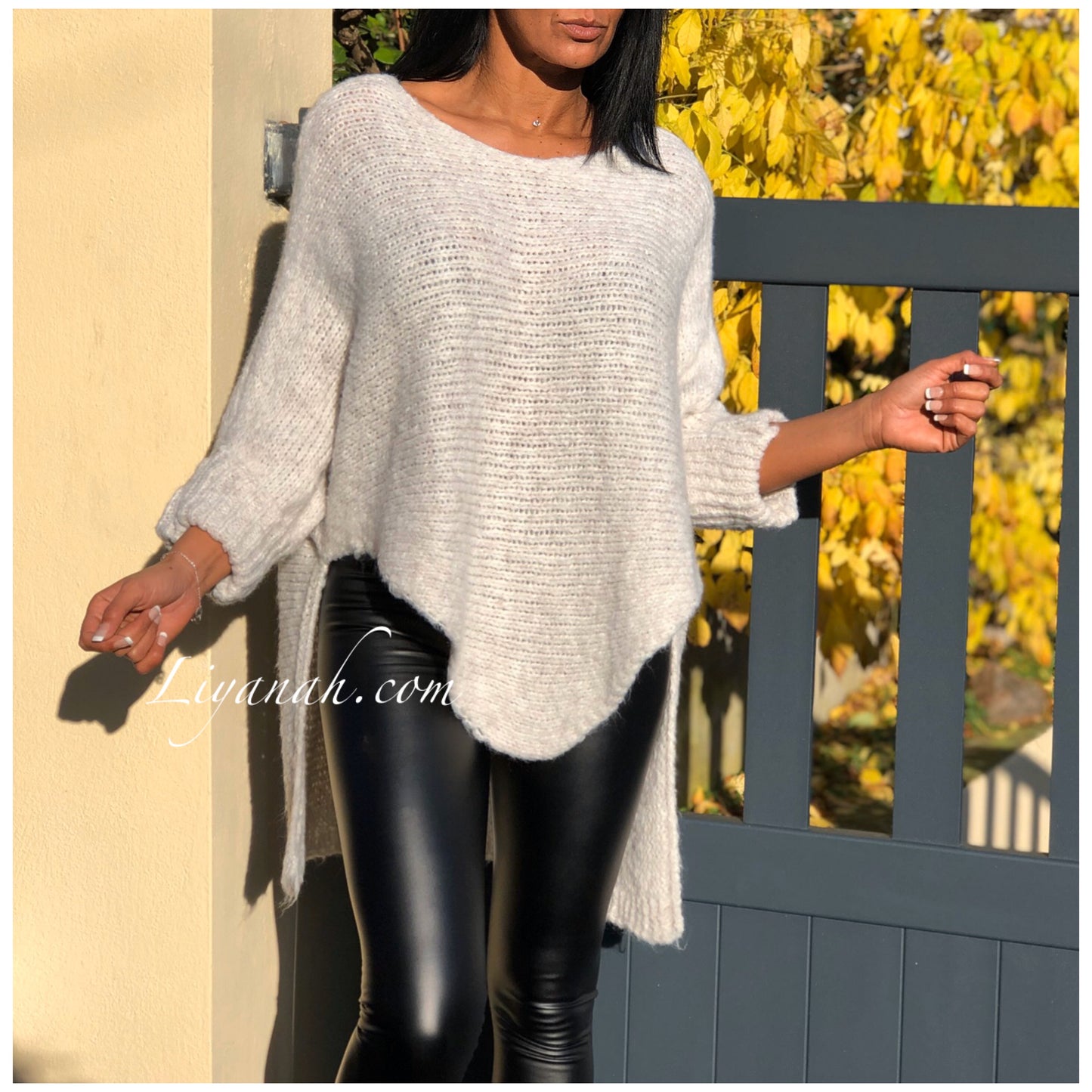 Pull Modèle BRAHA NOIR, BEIGE CLAIR ou BEIGE FONCÉ