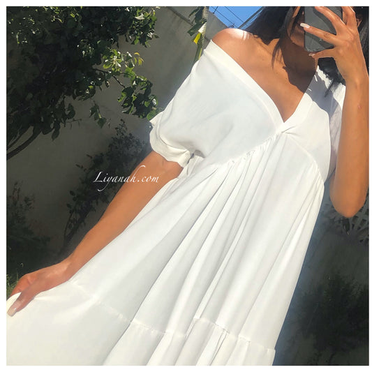 ROBE Longue Modèle HANYZ BLANC