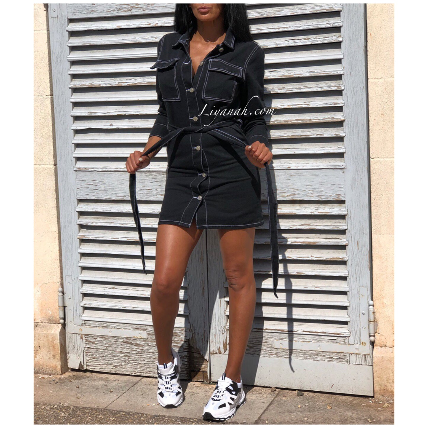 Robe en JEAN Modèle NAYANA NOIR