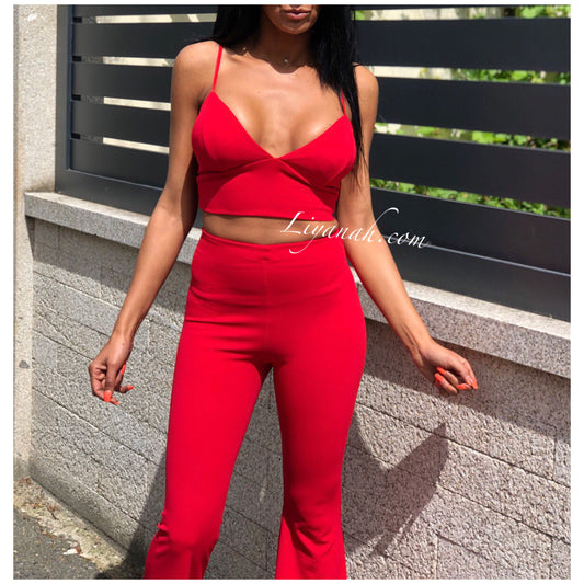 Crop Top Modèle MAEVA ROUGE