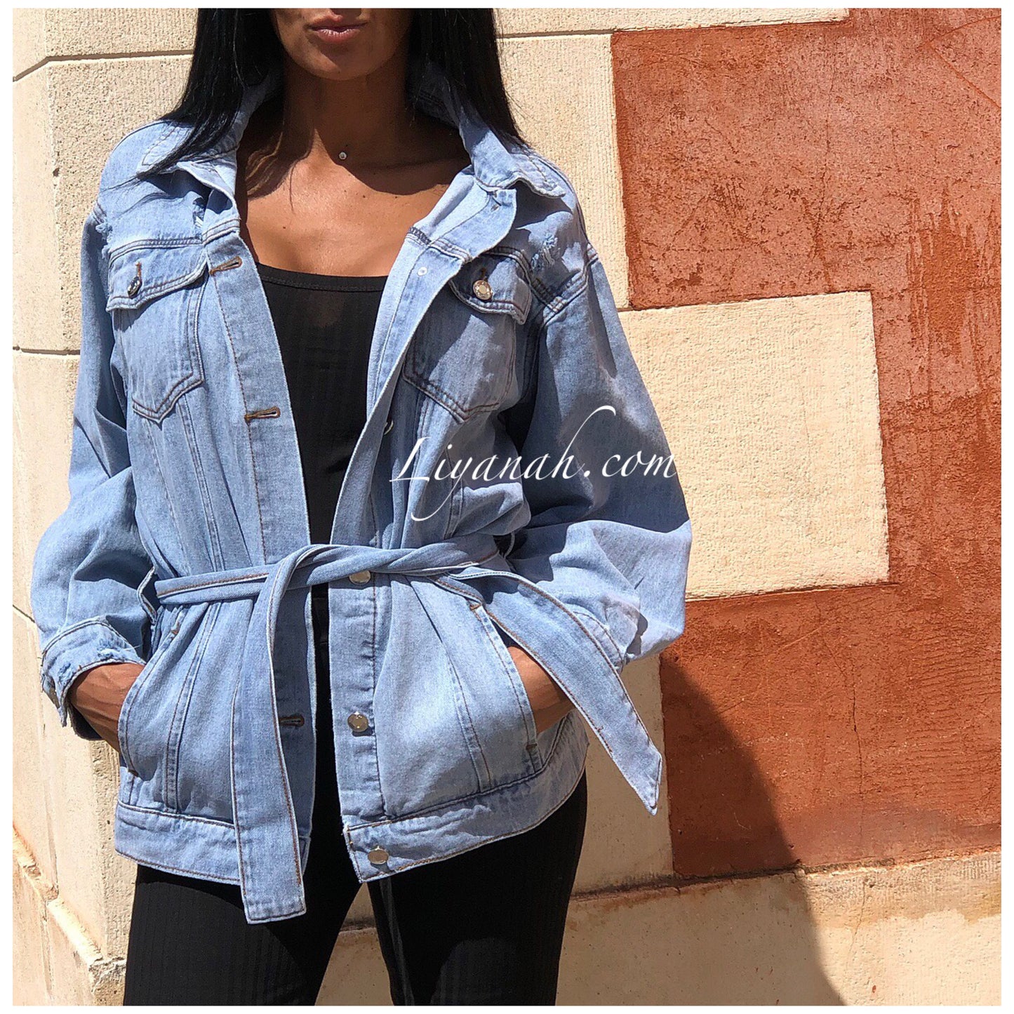 VESTE JEAN Oversize Blue Modèle LOUCYA