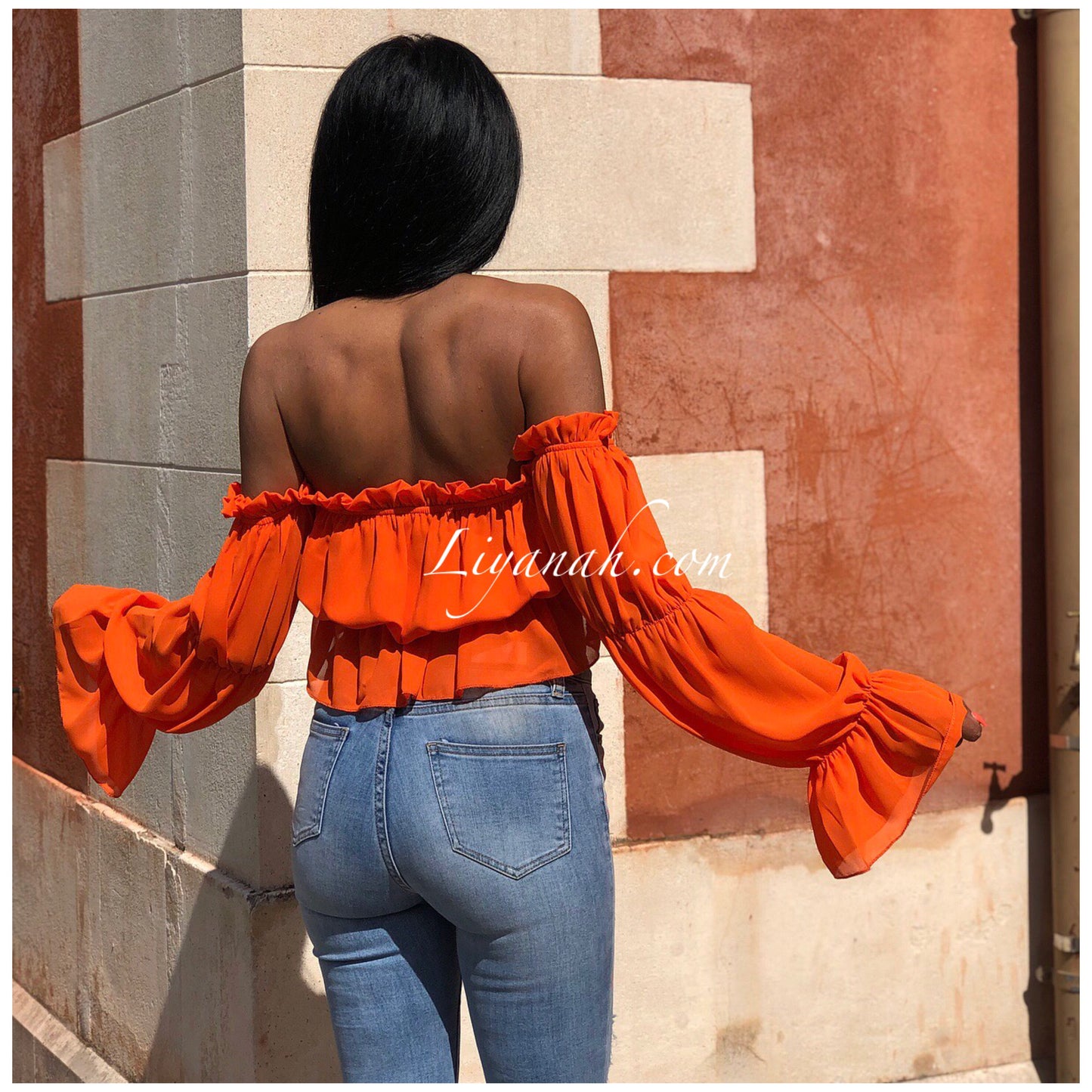 Crop Top Modèle ZERA ORANGE