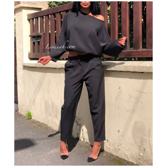 Ensemble Haut + Pantalon Modèle SHAYNI Noir