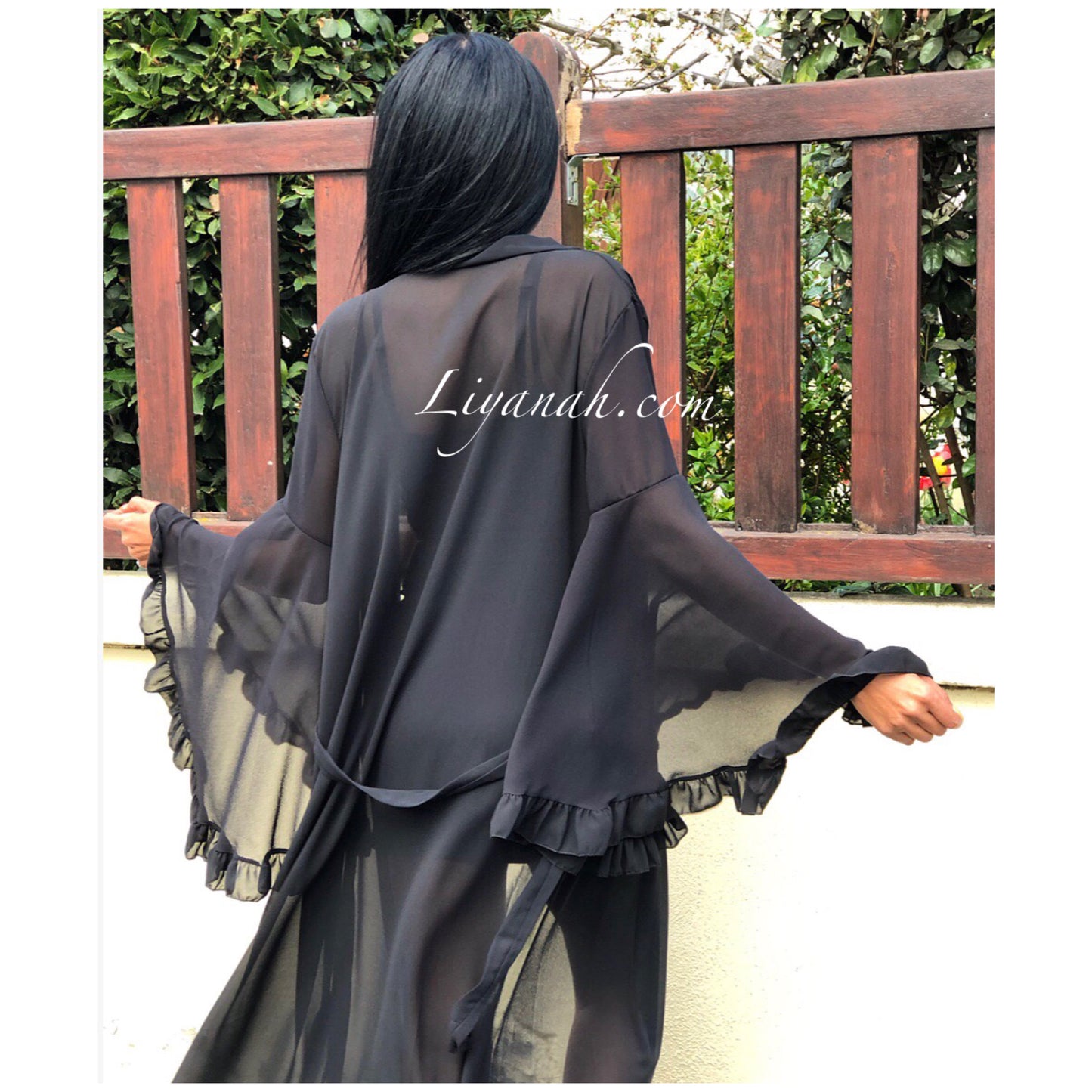 Kimono Long Modèle ETHNA Noir