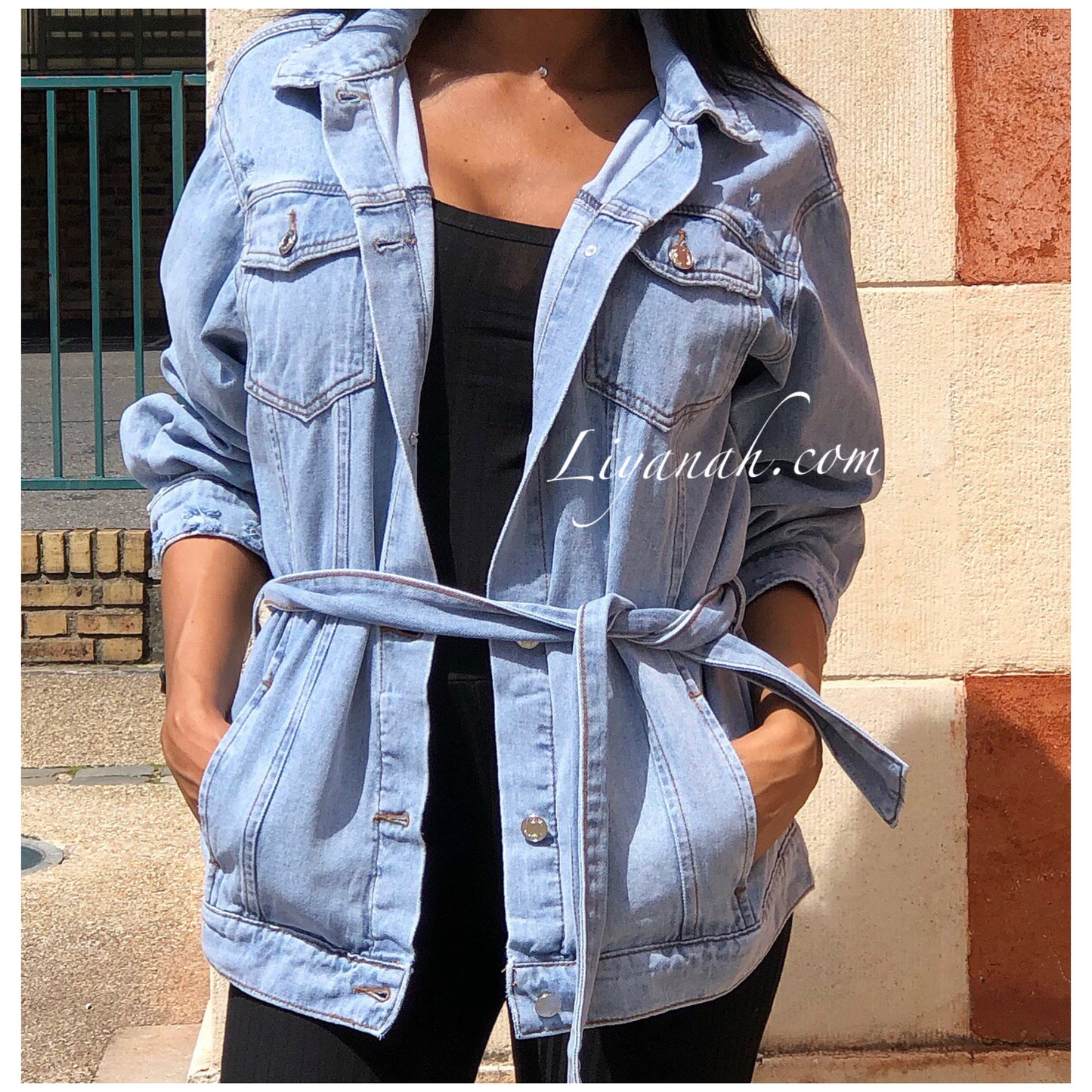 VESTE JEAN Oversize Blue Modèle LOUCYA